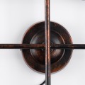 GloboStar® PIPING 00662 Vintage Industrial Επιτοίχιο Φωτιστικό Πολύφωτο Χάλκινο Μεταλλικό Πλέγμα Μ40.5 x Π9.5 x Υ52cm
