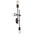 GloboStar® PIPING 00663 Vintage Industrial Επιτοίχιο Φωτιστικό Πολύφωτο Μπρούτζινο Μεταλλικό Πλέγμα Μ40.5 x Π9.5 x Υ52cm