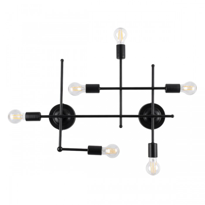 GloboStar® PIPING 00664 Vintage Industrial Επιτοίχιο Φωτιστικό Πολύφωτο Μαύρο Μεταλλικό Πλέγμα Μ66 x Π9.5 x Υ49cm GloboStar® PIPING 00664 Vintage Industrial Επιτοίχιο Φωτιστικό Πολύφωτο Μαύρο Μεταλλικό Πλέγμα Μ66 x Π9.5 x Υ49cm