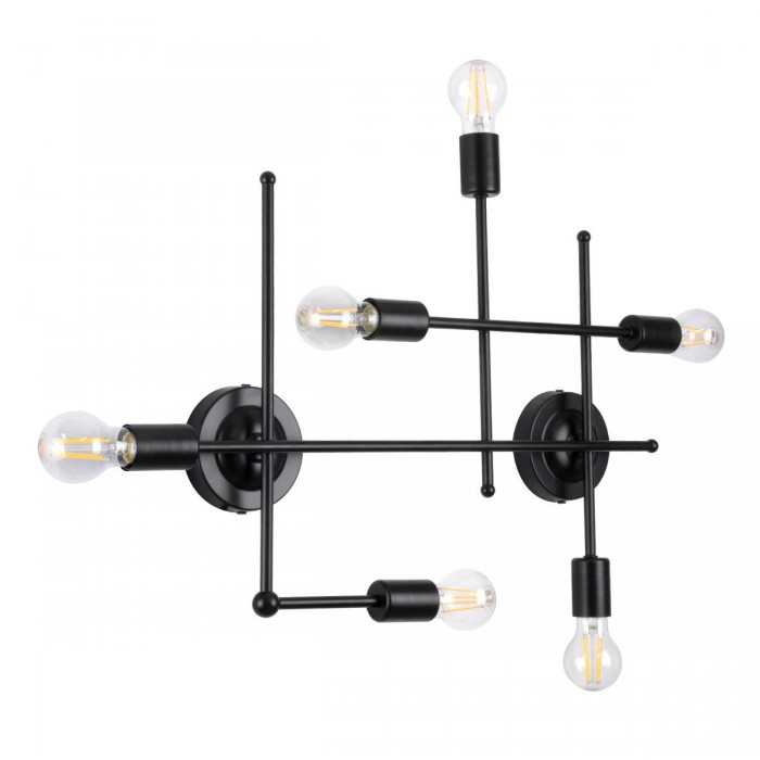 GloboStar® PIPING 00664 Vintage Industrial Επιτοίχιο Φωτιστικό Πολύφωτο Μαύρο Μεταλλικό Πλέγμα Μ66 x Π9.5 x Υ49cm GloboStar® PIPING 00664 Vintage Industrial Επιτοίχιο Φωτιστικό Πολύφωτο Μαύρο Μεταλλικό Πλέγμα Μ66 x Π9.5 x Υ49cm