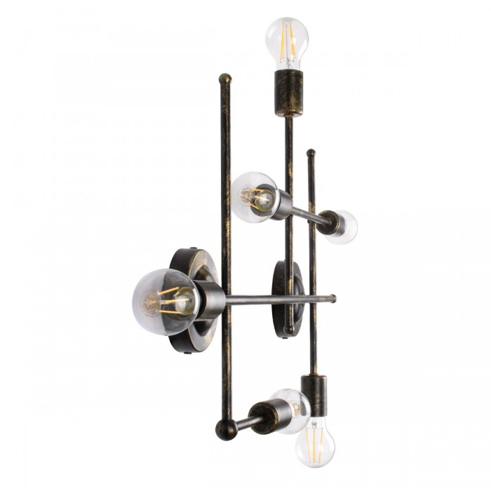 GloboStar® PIPING 00666-1 Vintage Industrial Φωτιστικό Οροφής Πολύφωτο Μπρούτζινο Μεταλλικό Πλέγμα Μ66 x Π9.5 x Υ49cm GloboStar® PIPING 00666-1 Vintage Industrial Φωτιστικό Οροφής Πολύφωτο Μπρούτζινο Μεταλλικό Πλέγμα Μ66 x Π9.5 x Υ49cm