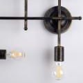 GloboStar® PIPING 00666 Vintage Industrial Επιτοίχιο Φωτιστικό Πολύφωτο Μπρούτζινο Μεταλλικό Πλέγμα Μ66 x Π9.5 x Υ49cm