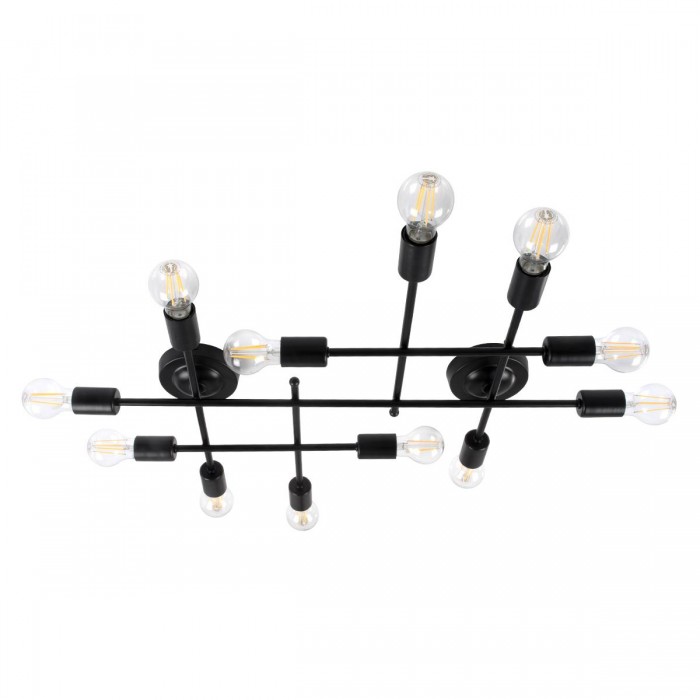 GloboStar® PIPING 00667-1 Vintage Industrial Φωτιστικό Οροφής Πολύφωτο Μαύρο Μεταλλικό Πλέγμα Μ78.5 x Π9.5 x Υ64cm GloboStar® PIPING 00667-1 Vintage Industrial Φωτιστικό Οροφής Πολύφωτο Μαύρο Μεταλλικό Πλέγμα Μ78.5 x Π9.5 x Υ64cm