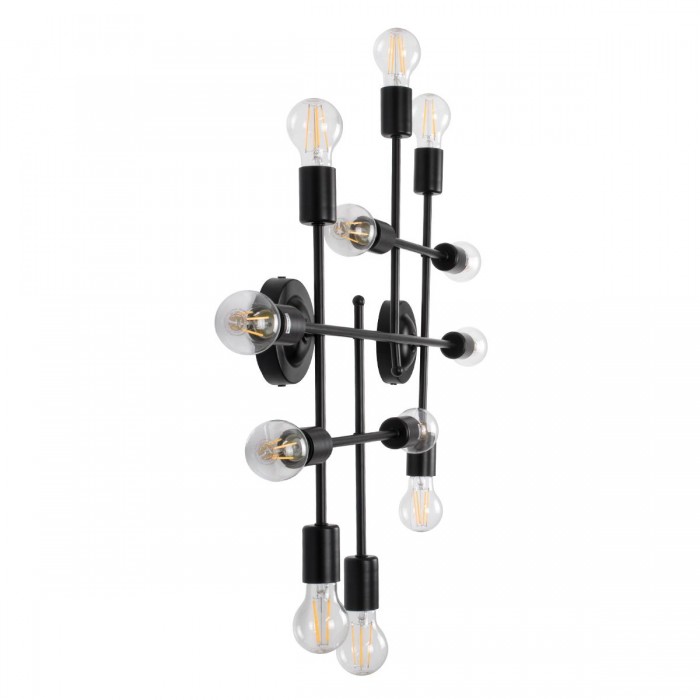 GloboStar® PIPING 00667 Vintage Industrial Επιτοίχιο Φωτιστικό Πολύφωτο Μαύρο Μεταλλικό Πλέγμα Μ78.5 x Π9.5 x Υ64cm GloboStar® PIPING 00667 Vintage Industrial Επιτοίχιο Φωτιστικό Πολύφωτο Μαύρο Μεταλλικό Πλέγμα Μ78.5 x Π9.5 x Υ64cm