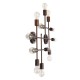 GloboStar® PIPING 00668-1 Vintage Industrial Φωτιστικό Οροφής Πολύφωτο Χάλκινο Μεταλλικό Πλέγμα Μ78.5 x Π9.5 x Υ64cm