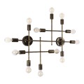 GloboStar® PIPING 00669-1 Vintage Industrial Φωτιστικό Οροφής Πολύφωτο Μπρούτζινο Μεταλλικό Πλέγμα Μ78.5 x Π9.5 x Υ64cm