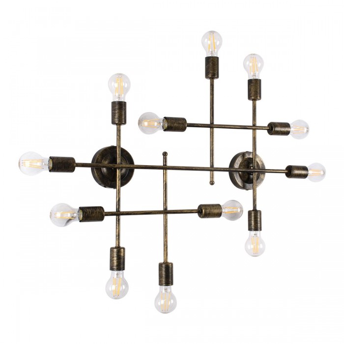 GloboStar® PIPING 00669-1 Vintage Industrial Φωτιστικό Οροφής Πολύφωτο Μπρούτζινο Μεταλλικό Πλέγμα Μ78.5 x Π9.5 x Υ64cm GloboStar® PIPING 00669-1 Vintage Industrial Φωτιστικό Οροφής Πολύφωτο Μπρούτζινο Μεταλλικό Πλέγμα Μ78.5 x Π9.5 x Υ64cm