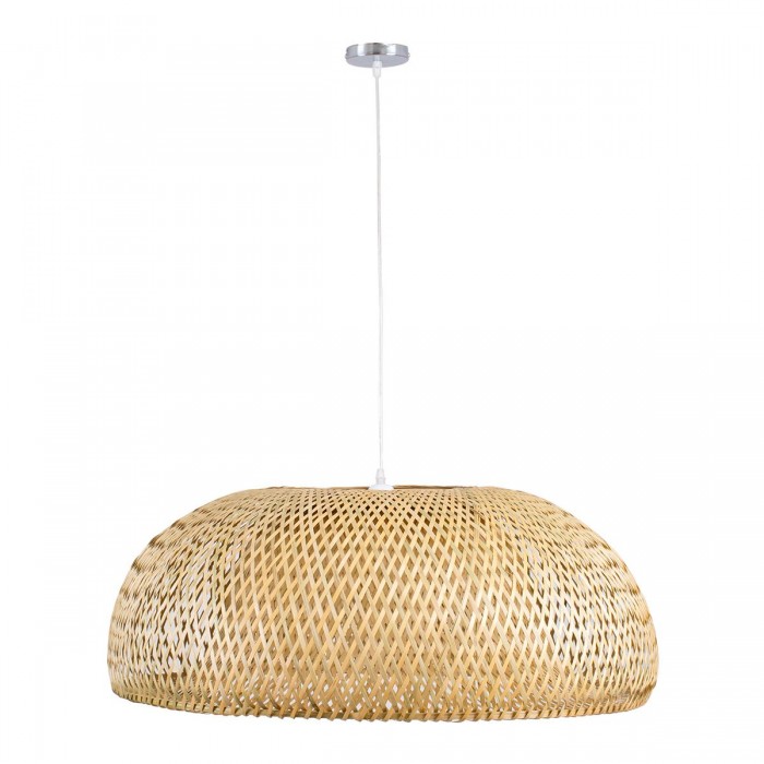 GloboStar® SAN TROPEZ 00674 Vintage Κρεμαστό Φωτιστικό Οροφής Μονόφωτο 1 x E27 Καφέ Ξύλινο Μπαμπού Φ80 x Υ28cm GloboStar® SAN TROPEZ 00674 Vintage Κρεμαστό Φωτιστικό Οροφής Μονόφωτο 1 x E27 Καφέ Ξύλινο Μπαμπού Φ80 x Υ28cm