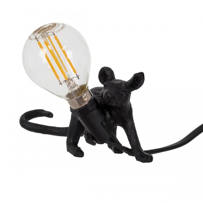 GloboStar® MOUSE 00675 Vintage Επιτραπέζιο Φωτιστικό Πορτατίφ Λαμπατέρ Μονόφωτο με Ντουί 1 x E14 AC 230V Μαύρο Πλαστικό Μ13 x Π4 x Υ7cm GloboStar® MOUSE 00675 Vintage Επιτραπέζιο Φωτιστικό Πορτατίφ Λαμπατέρ Μονόφωτο με Ντουί 1 x E14 AC 230V Μαύρο Πλαστικό Μ13 x Π4 x Υ7cm