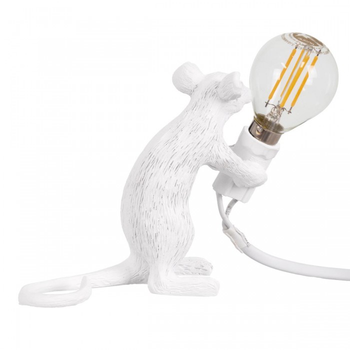 GloboStar® MOUSE 00679 Vintage Επιτραπέζιο Φωτιστικό Πορτατίφ Λαμπατέρ Μονόφωτο με Ντουί 1 x E14 AC 230V Λευκό Πλαστικό Μ12 x Π4 x Υ10cm GloboStar® MOUSE 00679 Vintage Επιτραπέζιο Φωτιστικό Πορτατίφ Λαμπατέρ Μονόφωτο με Ντουί 1 x E14 AC 230V Λευκό Πλαστικό Μ12 x Π4 x Υ10cm
