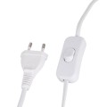 GloboStar® MOUSE 00679 Vintage Επιτραπέζιο Φωτιστικό Πορτατίφ Λαμπατέρ Μονόφωτο με Ντουί 1 x E14 AC 230V Λευκό Πλαστικό Μ12 x Π4 x Υ10cm