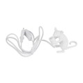 GloboStar® MOUSE 00679 Vintage Επιτραπέζιο Φωτιστικό Πορτατίφ Λαμπατέρ Μονόφωτο με Ντουί 1 x E14 AC 230V Λευκό Πλαστικό Μ12 x Π4 x Υ10cm