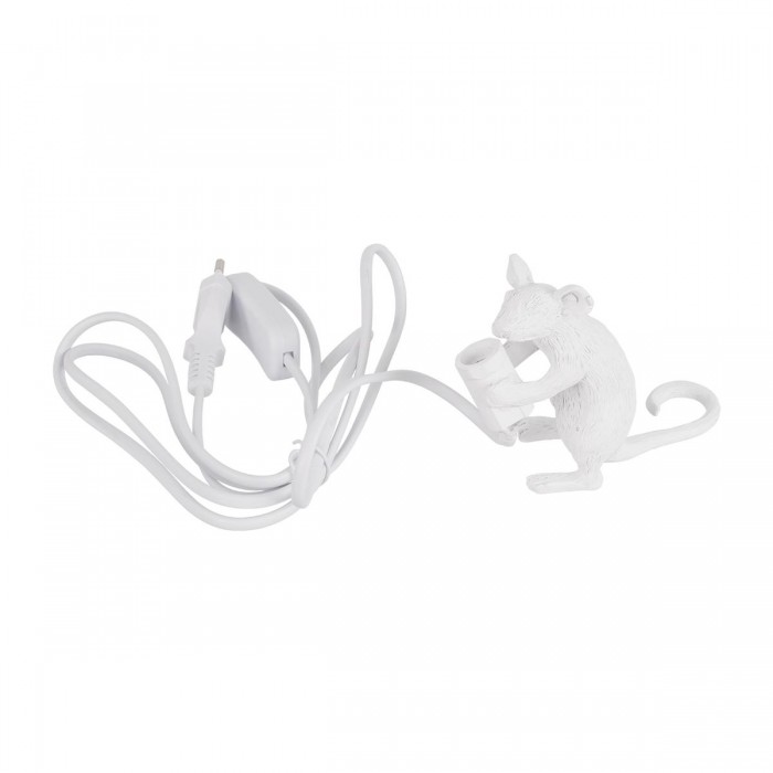 GloboStar® MOUSE 00679 Vintage Επιτραπέζιο Φωτιστικό Πορτατίφ Λαμπατέρ Μονόφωτο με Ντουί 1 x E14 AC 230V Λευκό Πλαστικό Μ12 x Π4 x Υ10cm GloboStar® MOUSE 00679 Vintage Επιτραπέζιο Φωτιστικό Πορτατίφ Λαμπατέρ Μονόφωτο με Ντουί 1 x E14 AC 230V Λευκό Πλαστικό Μ12 x Π4 x Υ10cm