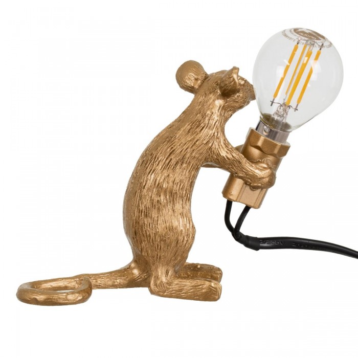 GloboStar® MOUSE 00680 Vintage Επιτραπέζιο Φωτιστικό Πορτατίφ Λαμπατέρ Μονόφωτο με Ντουί 1 x E14 AC 230V Χρυσό Πλαστικό Μ12 x Π4 x Υ10cm GloboStar® MOUSE 00680 Vintage Επιτραπέζιο Φωτιστικό Πορτατίφ Λαμπατέρ Μονόφωτο με Ντουί 1 x E14 AC 230V Χρυσό Πλαστικό Μ12 x Π4 x Υ10cm