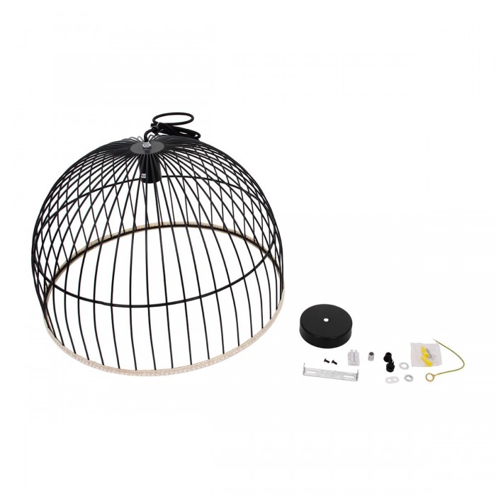 GloboStar® NEVIS 00681 Μοντέρνο Κρεμαστό Φωτιστικό Οροφής Μονόφωτο 1 x E27 Μαύρο Μεταλλικό Καμπάνα Πλέγμα Φ49 x Υ34.5cm GloboStar® NEVIS 00681 Μοντέρνο Κρεμαστό Φωτιστικό Οροφής Μονόφωτο 1 x E27 Μαύρο Μεταλλικό Καμπάνα Πλέγμα Φ49 x Υ34.5cm