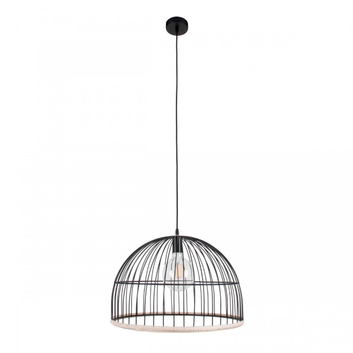 GloboStar® NEVIS 00681 Μοντέρνο Κρεμαστό Φωτιστικό Οροφής Μονόφωτο 1 x E27 Μαύρο Μεταλλικό Καμπάνα Πλέγμα Φ49 x Υ34.5cm GloboStar® NEVIS 00681 Μοντέρνο Κρεμαστό Φωτιστικό Οροφής Μονόφωτο 1 x E27 Μαύρο Μεταλλικό Καμπάνα Πλέγμα Φ49 x Υ34.5cm