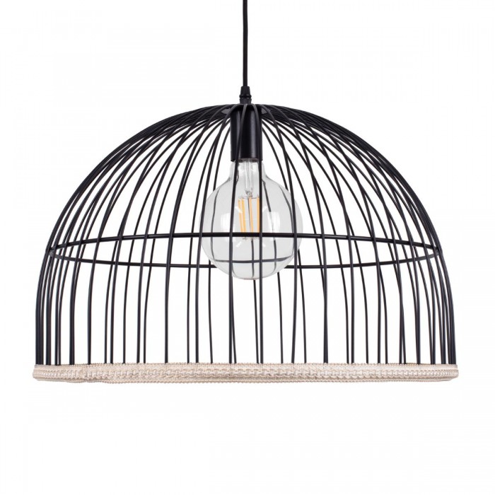 GloboStar® NEVIS 00681 Μοντέρνο Κρεμαστό Φωτιστικό Οροφής Μονόφωτο 1 x E27 Μαύρο Μεταλλικό Καμπάνα Πλέγμα Φ49 x Υ34.5cm GloboStar® NEVIS 00681 Μοντέρνο Κρεμαστό Φωτιστικό Οροφής Μονόφωτο 1 x E27 Μαύρο Μεταλλικό Καμπάνα Πλέγμα Φ49 x Υ34.5cm