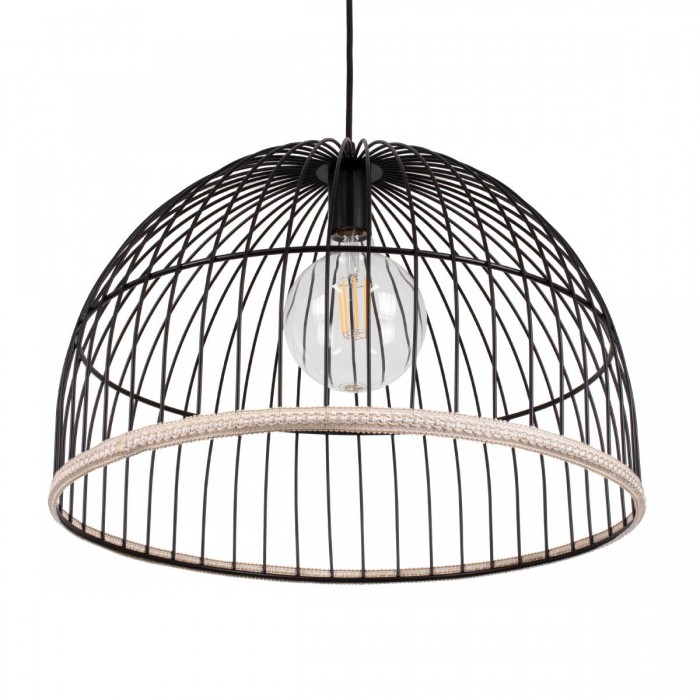 GloboStar® NEVIS 00681 Μοντέρνο Κρεμαστό Φωτιστικό Οροφής Μονόφωτο 1 x E27 Μαύρο Μεταλλικό Καμπάνα Πλέγμα Φ49 x Υ34.5cm GloboStar® NEVIS 00681 Μοντέρνο Κρεμαστό Φωτιστικό Οροφής Μονόφωτο 1 x E27 Μαύρο Μεταλλικό Καμπάνα Πλέγμα Φ49 x Υ34.5cm