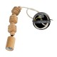GloboStar® BEADS 00696 Vintage Κρεμαστό Φωτιστικό Οροφής Μονόφωτο 1 x E27 AC220-240V IP20 - Φ5 x Υ33cm - Μπεζ Ξύλινο Ανάρτηση