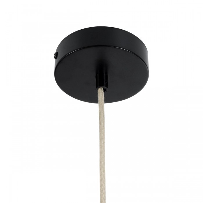 GloboStar® BEADS 00697 Vintage Κρεμαστό Φωτιστικό Οροφής Μονόφωτο 1 x E27 AC220-240V IP20 - Φ5 x Υ33cm - Μπεζ Ξύλινο Ανάρτηση