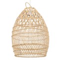 GloboStar® TAHITI 00710 Vintage Κρεμαστό Φωτιστικό Οροφής Μονόφωτο 1 x E27 Μπεζ Ξύλινο Μπαμπού Φ38 x Y50cm
