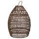 GloboStar® TAHITI 00711 Vintage Κρεμαστό Φωτιστικό Οροφής Μονόφωτο 1 x E27 Καφέ Ξύλινο Μπαμπού Φ38 x Y50cm