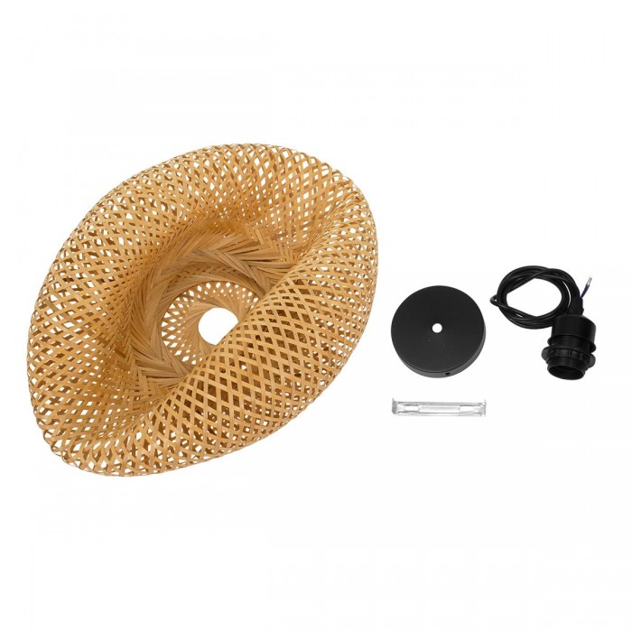 GloboStar® MEXICO 00718 Vintage Κρεμαστό Φωτιστικό Οροφής Μονόφωτο 1 x E27 Μπεζ Ξύλινο Μπαμπού Μ40 x Π30 x Y18cm GloboStar® MEXICO 00718 Vintage Κρεμαστό Φωτιστικό Οροφής Μονόφωτο 1 x E27 Μπεζ Ξύλινο Μπαμπού Μ40 x Π30 x Y18cm
