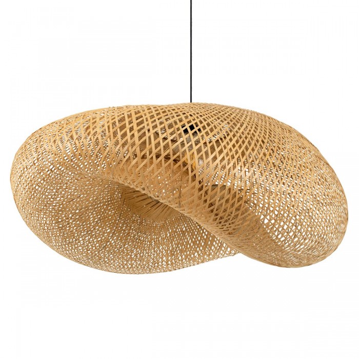GloboStar® MEXICO 00721 Vintage Κρεμαστό Φωτιστικό Οροφής Μονόφωτο 1 x E27 Μπεζ Ξύλινο Μπαμπού Μ100 x Π80 x Y35cm GloboStar® MEXICO 00721 Vintage Κρεμαστό Φωτιστικό Οροφής Μονόφωτο 1 x E27 Μπεζ Ξύλινο Μπαμπού Μ100 x Π80 x Y35cm