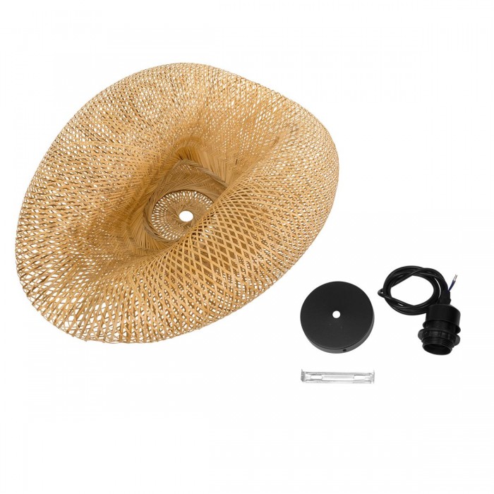 GloboStar® MEXICO 00721 Vintage Κρεμαστό Φωτιστικό Οροφής Μονόφωτο 1 x E27 Μπεζ Ξύλινο Μπαμπού Μ100 x Π80 x Y35cm GloboStar® MEXICO 00721 Vintage Κρεμαστό Φωτιστικό Οροφής Μονόφωτο 1 x E27 Μπεζ Ξύλινο Μπαμπού Μ100 x Π80 x Y35cm