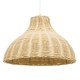 GloboStar® MAYOTTE 00724 Vintage Κρεμαστό Φωτιστικό Οροφής Μονόφωτο 1 x E27 Μπεζ Ξύλινο Μπαμπού Φ40 x Y28cm