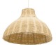GloboStar® MAYOTTE 00724 Vintage Κρεμαστό Φωτιστικό Οροφής Μονόφωτο 1 x E27 Μπεζ Ξύλινο Μπαμπού Φ40 x Y28cm