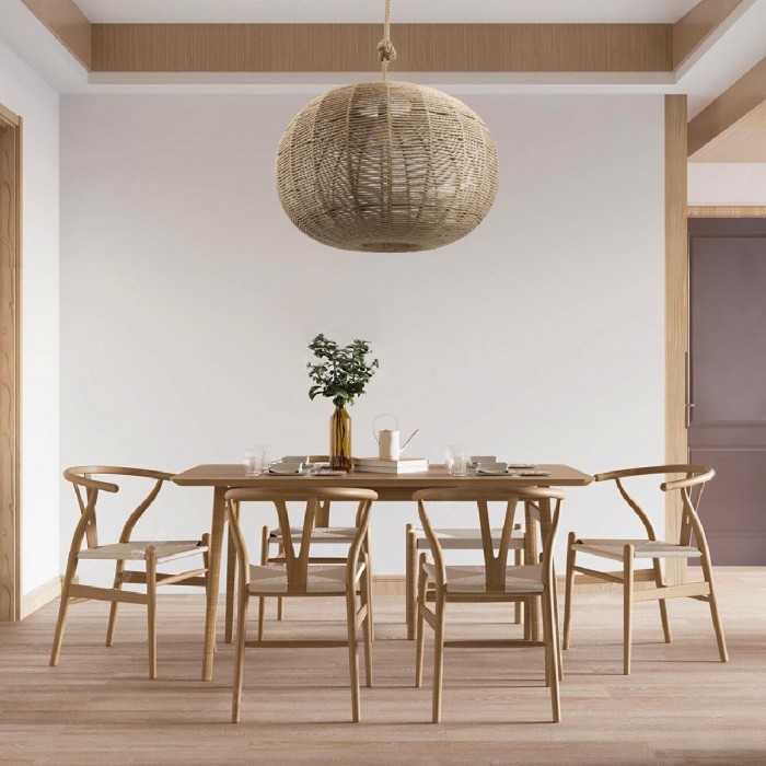 GloboStar® MANDALA 00732 Vintage Κρεμαστό Φωτιστικό Οροφής Μονόφωτο 1 x E27 Πλέγμα με Μπεζ Σχοινί Φ80 x Υ60cm GloboStar® MANDALA 00732 Vintage Κρεμαστό Φωτιστικό Οροφής Μονόφωτο 1 x E27 Πλέγμα με Μπεζ Σχοινί Φ80 x Υ60cm