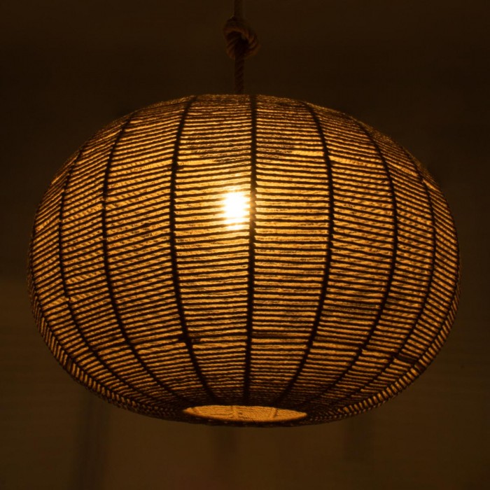 GloboStar® MANDALA 00732 Vintage Κρεμαστό Φωτιστικό Οροφής Μονόφωτο 1 x E27 Πλέγμα με Μπεζ Σχοινί Φ80 x Υ60cm GloboStar® MANDALA 00732 Vintage Κρεμαστό Φωτιστικό Οροφής Μονόφωτο 1 x E27 Πλέγμα με Μπεζ Σχοινί Φ80 x Υ60cm