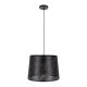 GloboStar® SPARKLE 00733 Μοντέρνο Κρεμαστό Φωτιστικό Οροφής Μονόφωτο 1 x E27 Μαύρο Μεταλλικό Πλέγμα Φ35 x Y26cm