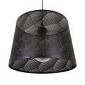 GloboStar® SPARKLE 00733 Μοντέρνο Κρεμαστό Φωτιστικό Οροφής Μονόφωτο 1 x E27 Μαύρο Μεταλλικό Πλέγμα Φ35 x Y26cm