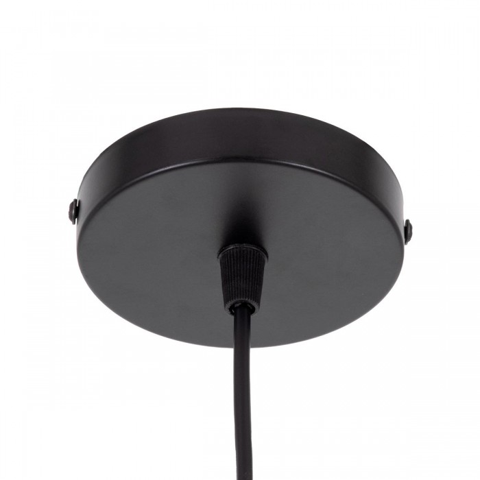 GloboStar® SPARKLE 00733 Μοντέρνο Κρεμαστό Φωτιστικό Οροφής Μονόφωτο 1 x E27 Μαύρο Μεταλλικό Πλέγμα Φ35 x Y26cm
