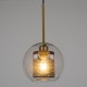 GloboStar® AVERY 00739 Μοντέρνο Κρεμαστό Φωτιστικό Οροφής Μονόφωτο 1 x E27 Διάφανο Γυάλινο με Χρυσό Μεταλλικό Πλέγμα Φ18 x Υ38cm GloboStar® AVERY 00739 Μοντέρνο Κρεμαστό Φωτιστικό Οροφής Μονόφωτο 1 x E27 Διάφανο Γυάλινο με Χρυσό Μεταλλικό Πλέγμα Φ18 x Υ38cm