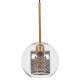 GloboStar® AVERY 00739 Μοντέρνο Κρεμαστό Φωτιστικό Οροφής Μονόφωτο 1 x E27 Διάφανο Γυάλινο με Χρυσό Μεταλλικό Πλέγμα Φ18 x Υ38cm GloboStar® AVERY 00739 Μοντέρνο Κρεμαστό Φωτιστικό Οροφής Μονόφωτο 1 x E27 Διάφανο Γυάλινο με Χρυσό Μεταλλικό Πλέγμα Φ18 x Υ38cm