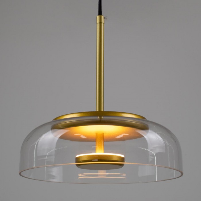 GloboStar® CHARLOTTE 00742 Μοντέρνο Κρεμαστό Φωτιστικό Οροφής Μονόφωτο Διάφανο Γυάλινο Χρυσό Μεταλλικό CREE LED 5W 500lm 180° AC 85-265V Θερμό Λευκό 2700K Φ23 x Υ23cm GloboStar® CHARLOTTE 00742 Μοντέρνο Κρεμαστό Φωτιστικό Οροφής Μονόφωτο Διάφανο Γυάλινο Χρυσό Μεταλλικό CREE LED 5W 500lm 180° AC 85-265V Θερμό Λευκό 2700K Φ23 x Υ23cm