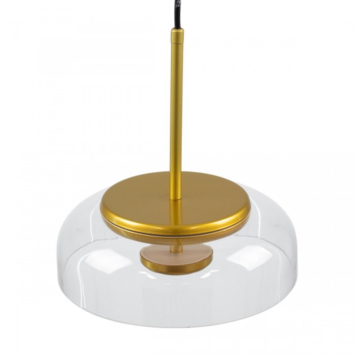 GloboStar® CHARLOTTE 00742 Μοντέρνο Κρεμαστό Φωτιστικό Οροφής Μονόφωτο Διάφανο Γυάλινο Χρυσό Μεταλλικό CREE LED 5W 500lm 180° AC 85-265V Θερμό Λευκό 2700K Φ23 x Υ23cm GloboStar® CHARLOTTE 00742 Μοντέρνο Κρεμαστό Φωτιστικό Οροφής Μονόφωτο Διάφανο Γυάλινο Χρυσό Μεταλλικό CREE LED 5W 500lm 180° AC 85-265V Θερμό Λευκό 2700K Φ23 x Υ23cm