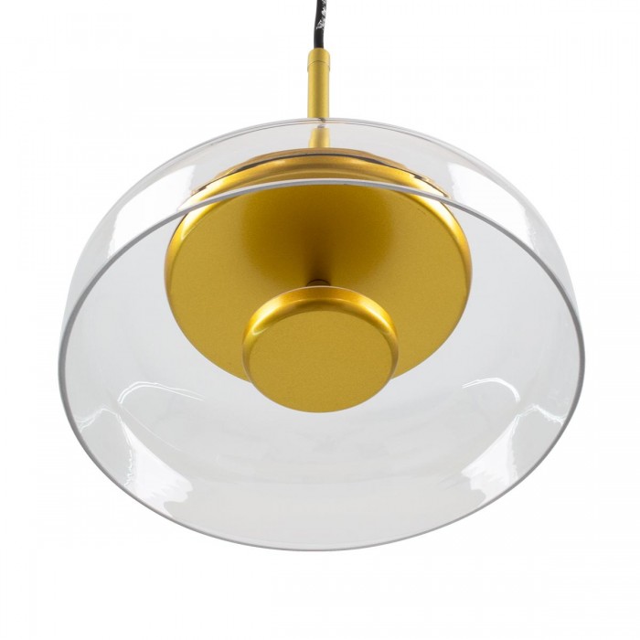 GloboStar® CHARLOTTE 00742 Μοντέρνο Κρεμαστό Φωτιστικό Οροφής Μονόφωτο Διάφανο Γυάλινο Χρυσό Μεταλλικό CREE LED 5W 500lm 180° AC 85-265V Θερμό Λευκό 2700K Φ23 x Υ23cm GloboStar® CHARLOTTE 00742 Μοντέρνο Κρεμαστό Φωτιστικό Οροφής Μονόφωτο Διάφανο Γυάλινο Χρυσό Μεταλλικό CREE LED 5W 500lm 180° AC 85-265V Θερμό Λευκό 2700K Φ23 x Υ23cm