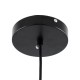 GloboStar® CHARLOTTE 00743 Μοντέρνο Κρεμαστό Φωτιστικό Οροφής Μονόφωτο Φιμέ Γυάλινο Μαύρο Μεταλλικό CREE LED 5W 500lm 180° AC 85-265V Θερμό Λευκό 2700K Φ23 x Υ23cm