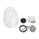 GloboStar® FREYA 00745 Μοντέρνο Κρεμαστό Φωτιστικό Οροφής Μονόφωτο 1 x E27 Λευκό Γυάλινο Φ24 x Υ35cm GloboStar® FREYA 00745 Μοντέρνο Κρεμαστό Φωτιστικό Οροφής Μονόφωτο 1 x E27 Λευκό Γυάλινο Φ24 x Υ35cm