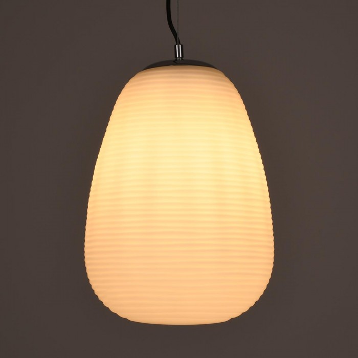 GloboStar® FREYA 00745 Μοντέρνο Κρεμαστό Φωτιστικό Οροφής Μονόφωτο 1 x E27 Λευκό Γυάλινο Φ24 x Υ35cm GloboStar® FREYA 00745 Μοντέρνο Κρεμαστό Φωτιστικό Οροφής Μονόφωτο 1 x E27 Λευκό Γυάλινο Φ24 x Υ35cm
