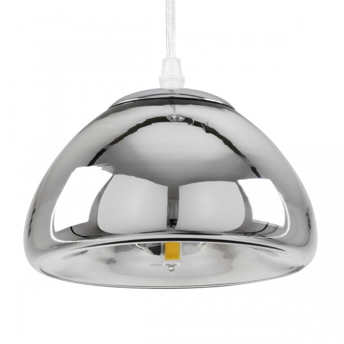 GloboStar® CRISTIN 00756 Μοντέρνο Κρεμαστό Φωτιστικό Οροφής Μονόφωτο 1 x G4 AC 230V Ασημί Νίκελ Γυάλινο Φ18 x Υ13cm GloboStar® CRISTIN 00756 Μοντέρνο Κρεμαστό Φωτιστικό Οροφής Μονόφωτο 1 x G4 AC 230V Ασημί Νίκελ Γυάλινο Φ18 x Υ13cm