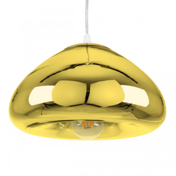 GloboStar® CRISTIN 00760 Μοντέρνο Κρεμαστό Φωτιστικό Οροφής Μονόφωτο 1 x E27 Χρυσό Γυάλινο Φ30 x Υ19cm GloboStar® CRISTIN 00760 Μοντέρνο Κρεμαστό Φωτιστικό Οροφής Μονόφωτο 1 x E27 Χρυσό Γυάλινο Φ30 x Υ19cm