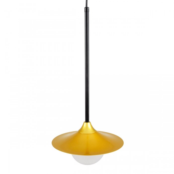 GloboStar® JOLIET 00777 Μοντέρνο Κρεμαστό Φωτιστικό Οροφής Μονόφωτο 1 x G9 AC 230V Μαύρο - Χρυσό Μεταλλικό Πλέγμα Φ20 x Υ43cm