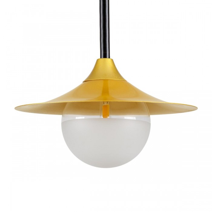 GloboStar® JOLIET 00777 Μοντέρνο Κρεμαστό Φωτιστικό Οροφής Μονόφωτο 1 x G9 AC 230V Μαύρο - Χρυσό Μεταλλικό Πλέγμα Φ20 x Υ43cm