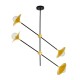 GloboStar® JOLIET 00779 Μοντέρνο Φωτιστικό Οροφής Πολύφωτο 4 x G9 AC 230V Μαύρο - Χρυσό Μεταλλικό Πλέγμα Μ93 x Π20 x Υ106cm