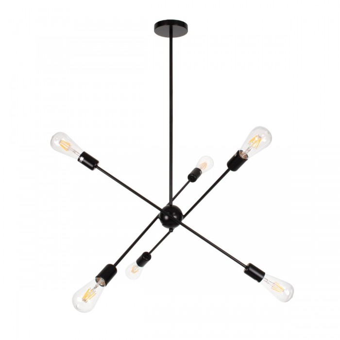 GloboStar® ZANE 00784 Μοντέρνο Φωτιστικό Οροφής Πολύφωτο Μαύρο Μεταλλικό Ράγα Φ70 x Y100cm GloboStar® ZANE 00784 Μοντέρνο Φωτιστικό Οροφής Πολύφωτο Μαύρο Μεταλλικό Ράγα Φ70 x Y100cm
